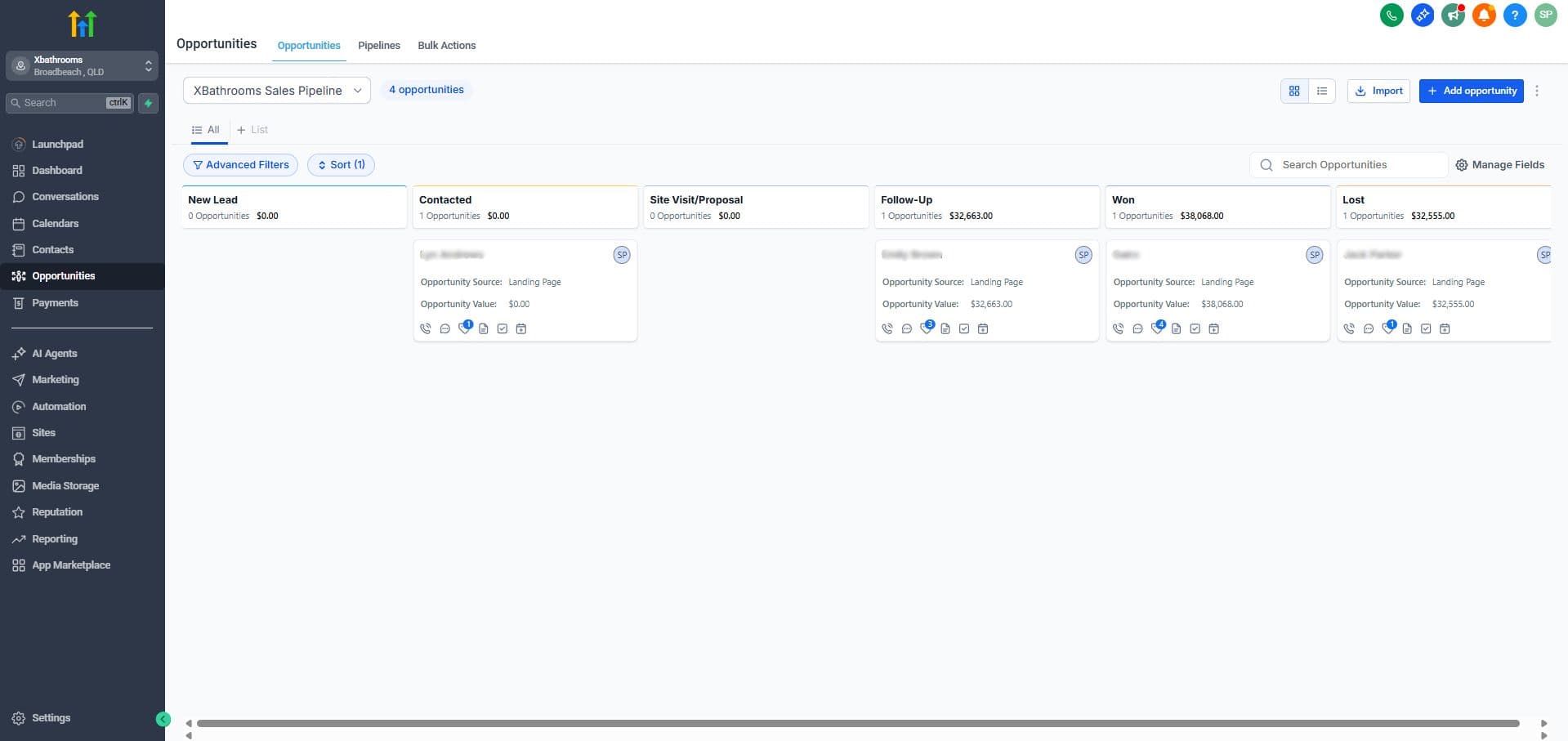 Before — pipeline screenshot